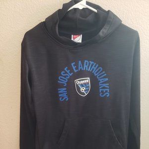 San jose earthquakes black hoodie youth Large